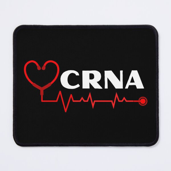 Item preview, CRNA Certified Registered Nurse Anesthetist with stethoscope heartbeat (white text)- RN Registered Nurse  - Advanced Practice Registered Nurses (APRNS) - Registered Nurse - Nurse Anesthetist designed and sold by CaitU.