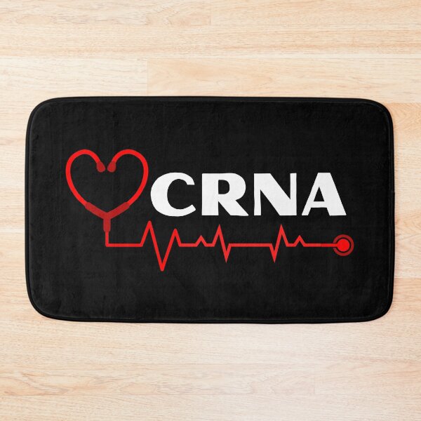Item preview, CRNA Certified Registered Nurse Anesthetist with stethoscope heartbeat (white text)- RN Registered Nurse  - Advanced Practice Registered Nurses (APRNS) - Registered Nurse - Nurse Anesthetist designed and sold by CaitU.