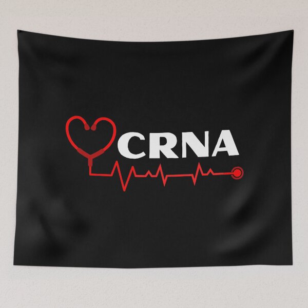 Item preview, CRNA Certified Registered Nurse Anesthetist with stethoscope heartbeat (white text)- RN Registered Nurse  - Advanced Practice Registered Nurses (APRNS) - Registered Nurse - Nurse Anesthetist designed and sold by CaitU.