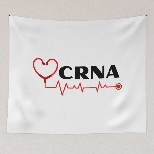 Item preview, Copy of CRNA Certified Registered Nurse Anesthetist with stethoscope heartbeat (white text)- RN Registered Nurse  - Advanced Practice Registered Nurses (APRNS) - Registered Nurse - Nurse Anesthetist designed and sold by CaitU.