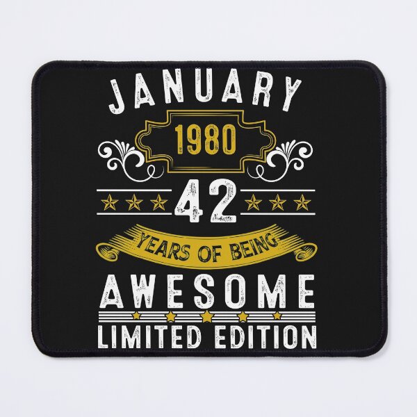 Item preview, 42 Year Old Awesome Since January 1980 Gifts 42nd Birthday designed and sold by Nena12312.