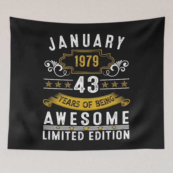 Item preview, 43 Year Old Awesome Since January 1979 Gifts 43rd Birthday designed and sold by Nena12312.