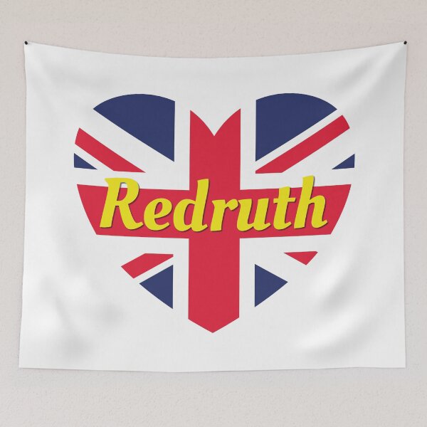 Item preview, Redruth Cornwall England UK British Union Flag Heart (White) designed and sold by DPattonPD.