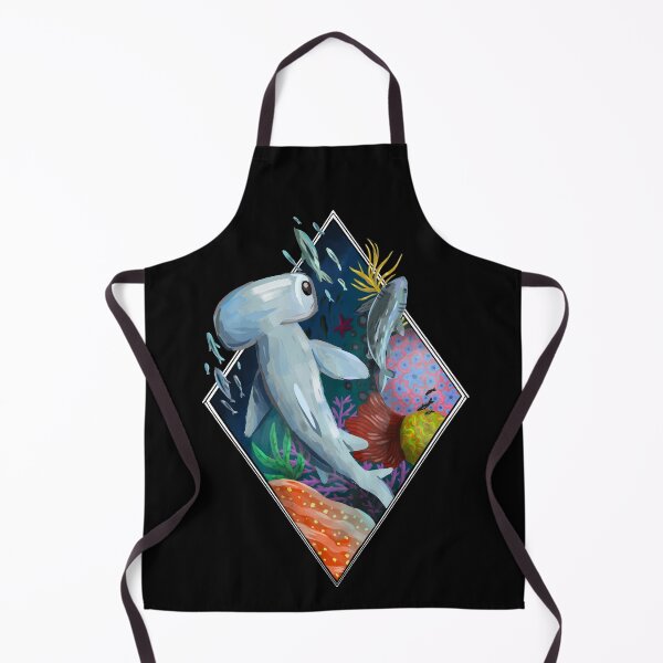Item preview, Hammerhead Shark Swimming over Coral Reef designed and sold by narwhalwall.