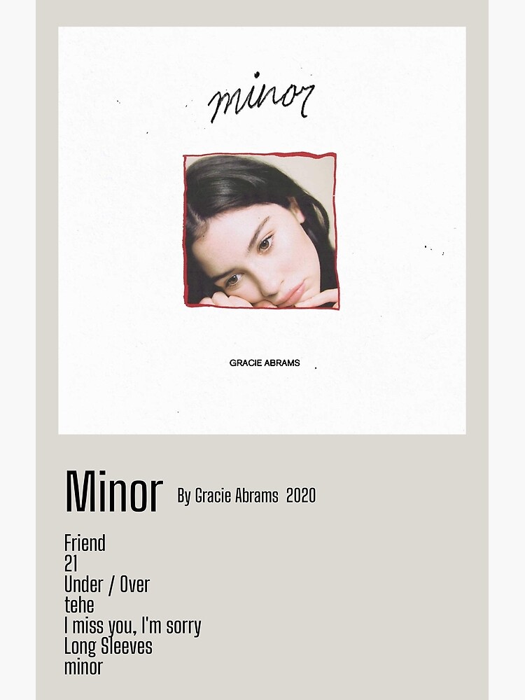 Minor By Gracie Abrams Album Poster Premium Matte Vertical Poster Sold By George Santos Sku 2429