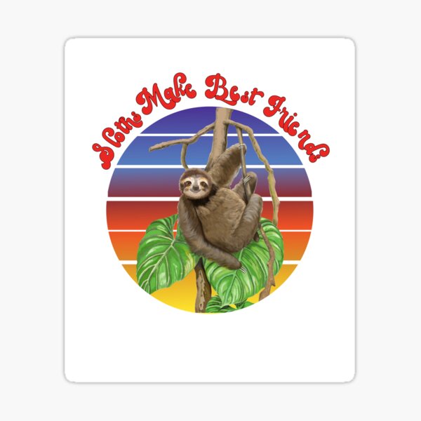 International Sloth Day. Slow movers take their time. Sticker