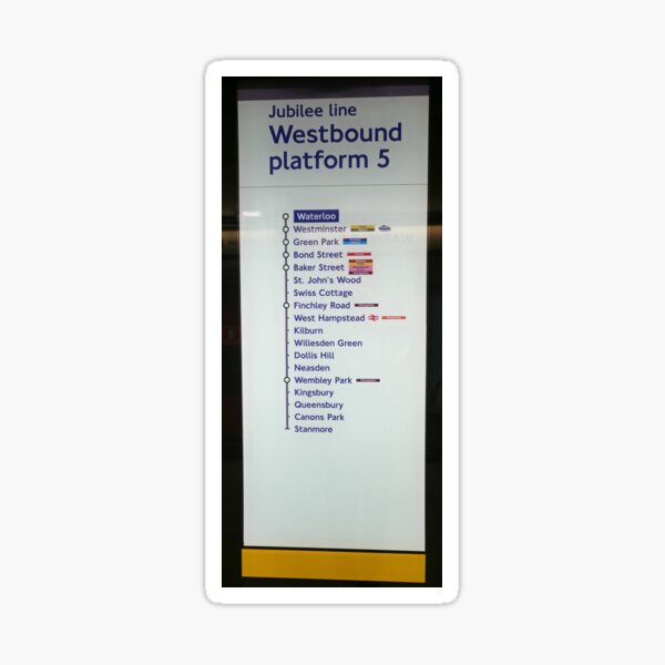 London Underground: Jubilee Line Westbound Sticker