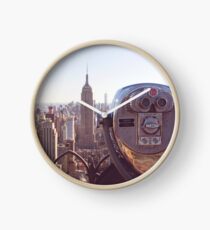View of Empire State Building and Downtown NYC Clock