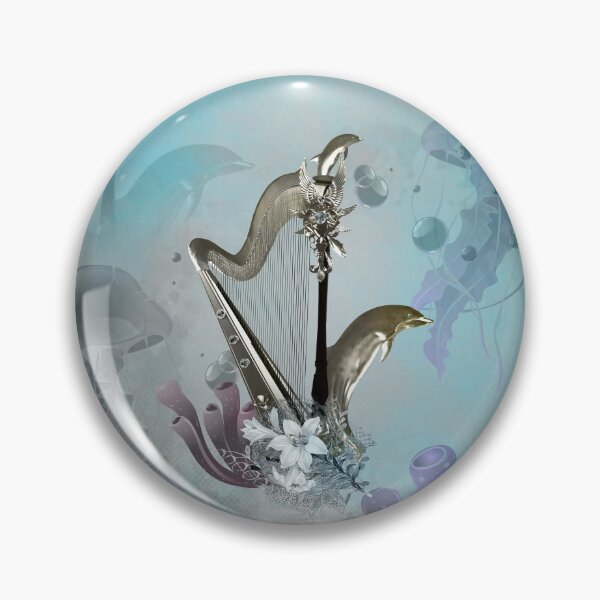 Item preview, Wonderful harp with dolphin designed and sold by nicky2342.
