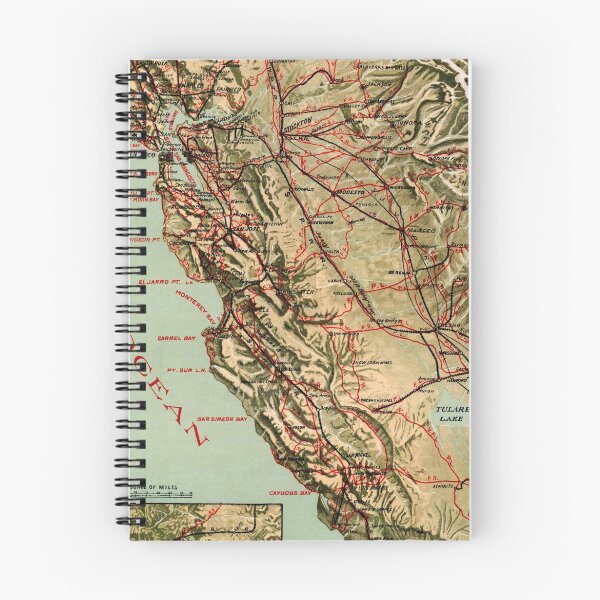 Item preview, California - Roads map for cyclers - United States - 1895 designed and sold by paulrommer.