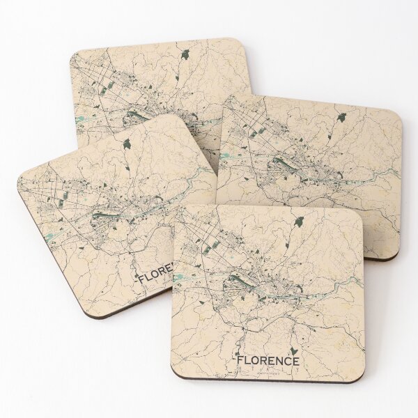 Item preview, Florence City Map of Tuscany, Italy - Vintage designed and sold by deMAP.