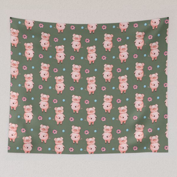 Item preview, Pigs Flower Pattern  designed and sold by Wilkinson39.