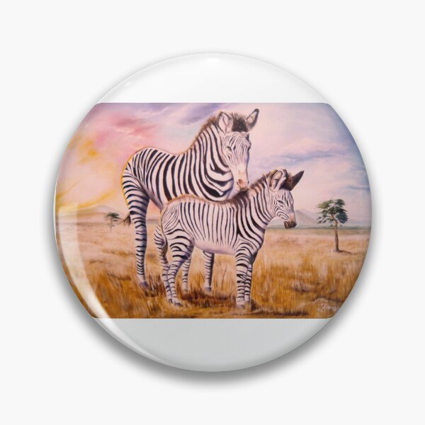 Item preview, African Zebra and her Foal in the Field designed and sold by TJHstudio.