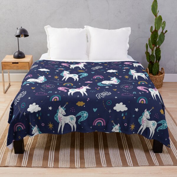 Item preview, Vector seamless pattern with unicorns, rainbow, cloud, stars and sparkles designed and sold by Wilkinson39.