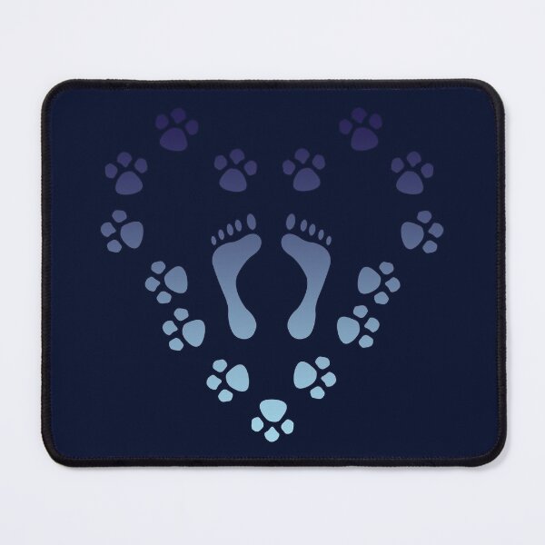 Item preview, Heart paws foot tracks - animals designed and sold by MadandMean.