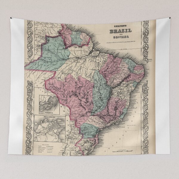 Item preview, Colton's Brazil with Guayana - 1871 designed and sold by paulrommer.