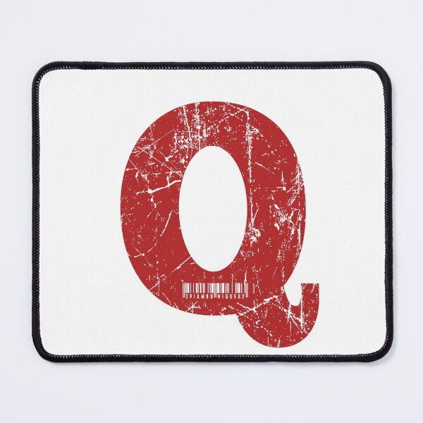 Item preview, Red Grunge Monogram Letter "Q" I Am Unique designed and sold by SunnyStreet.