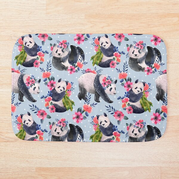 Item preview, Watercolor Floral Panda Bears designed and sold by SweetPea49.