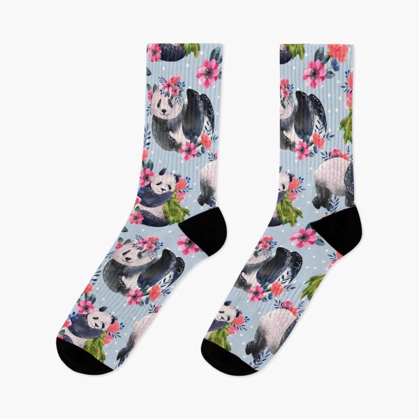 Item preview, Watercolor Floral Panda Bears designed and sold by SweetPea49.