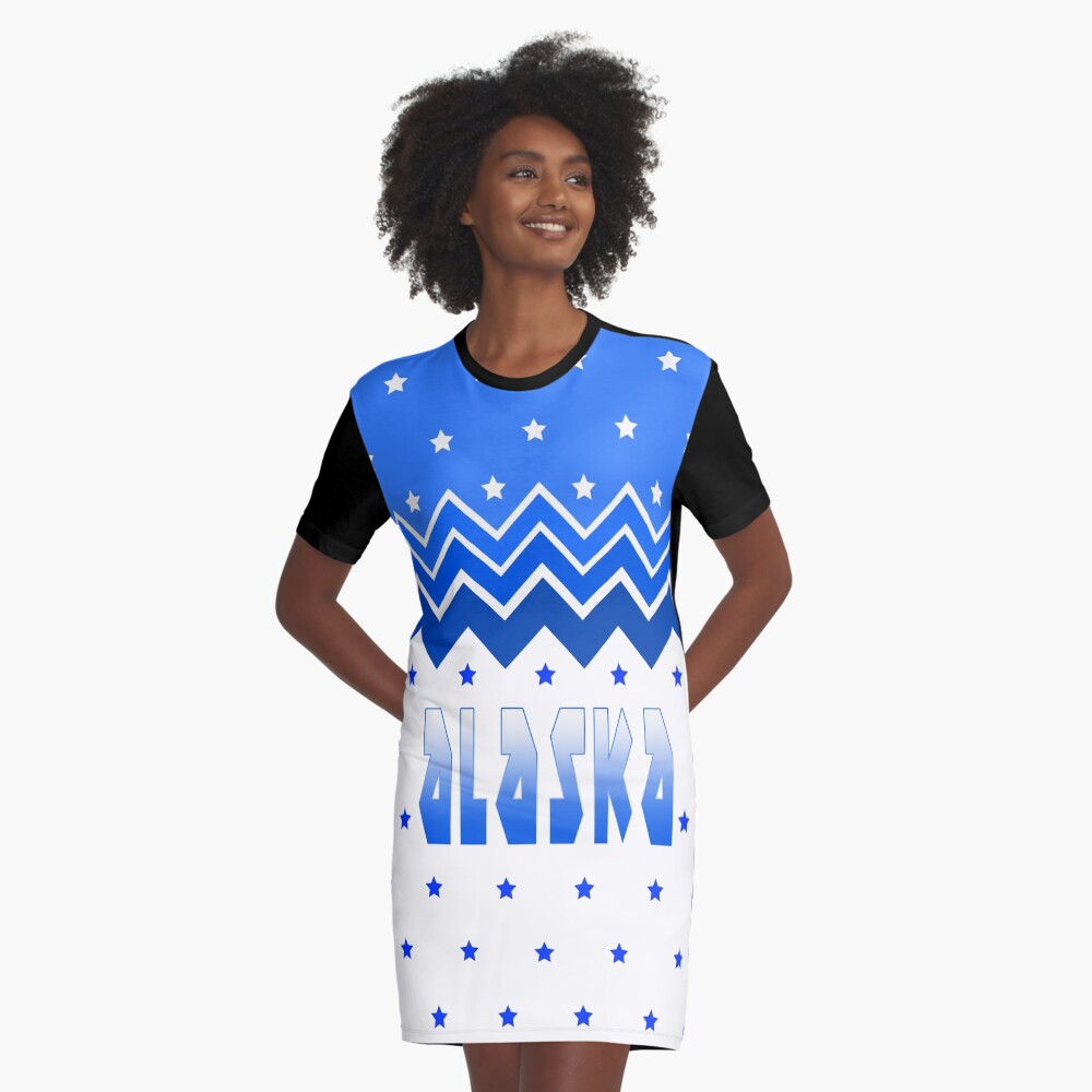 Snow Stars In Alaska 1 Graphic T-Shirt Dress