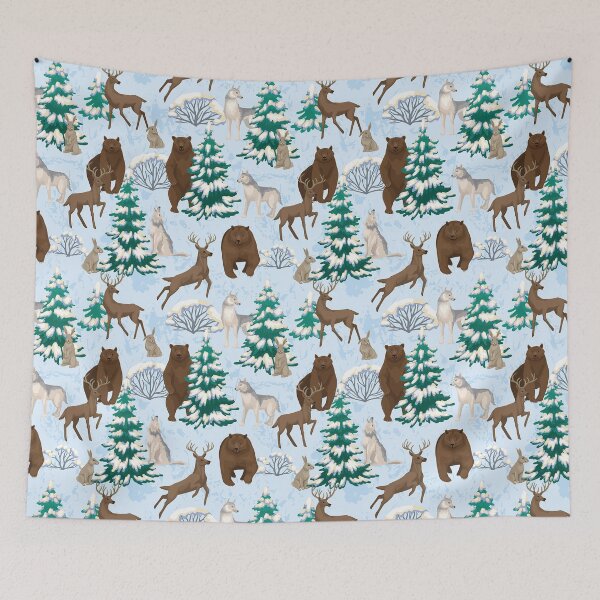 Artikelvorschau, Wilde Tiere im Winter Snowy entworfen und verkauft von SweetPea49.
