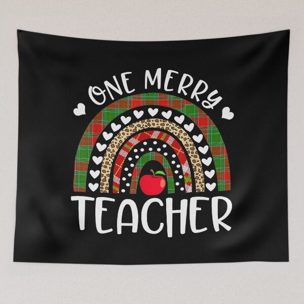 Item preview, One Merry Teacher Christmas Rainbow designed and sold by larryscott84.