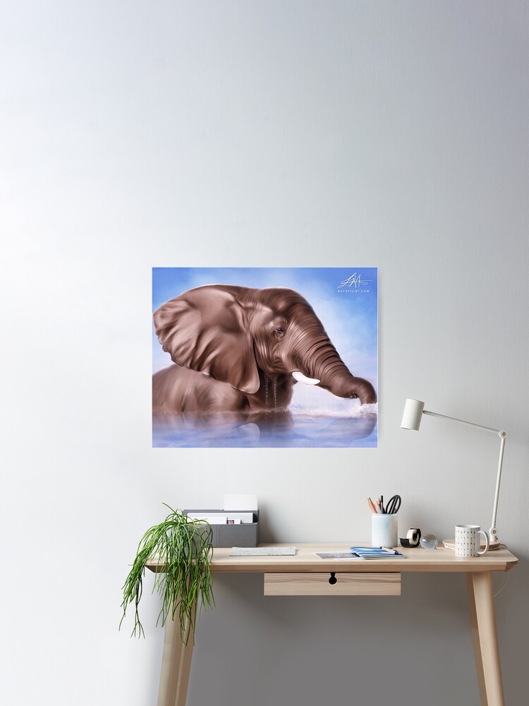 Poster, Digital Elephant  designed and sold by wayneflint