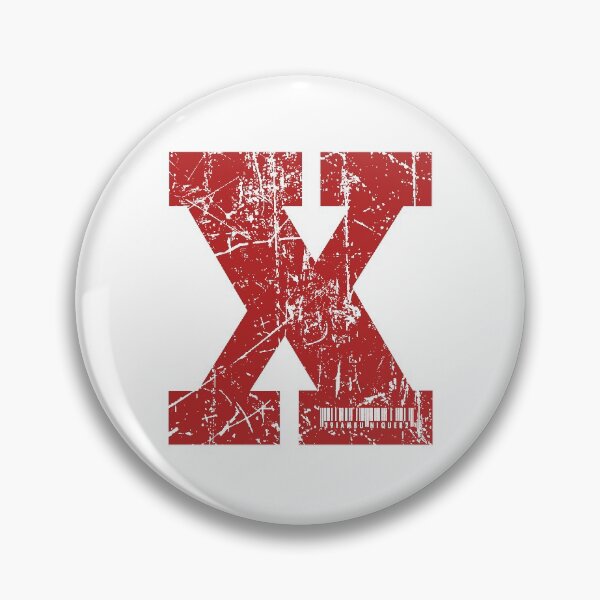 Item preview, Red Grunge Monogram Letter "X" I Am Unique designed and sold by SunnyStreet.