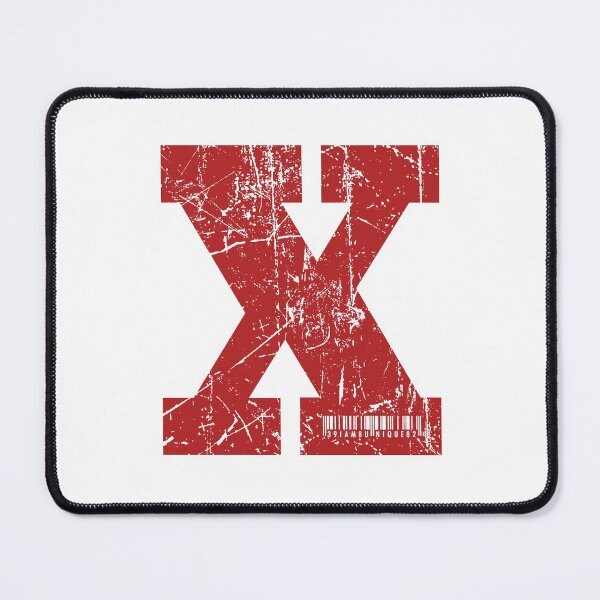 Item preview, Red Grunge Monogram Letter "X" I Am Unique designed and sold by SunnyStreet.