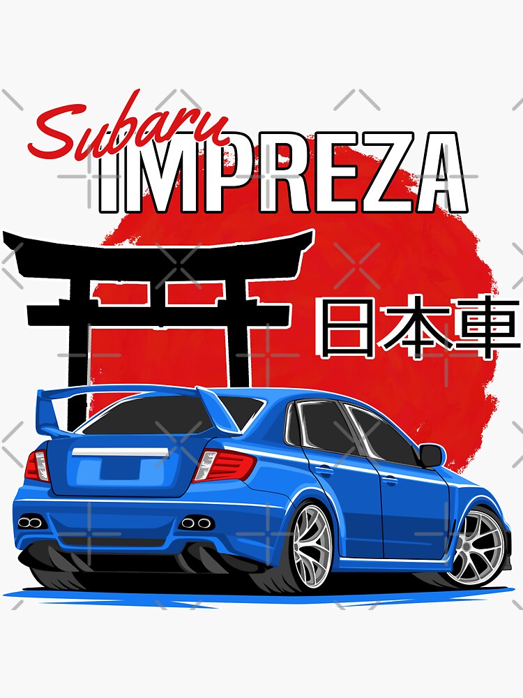 "JDM Subaru Impreza WRX STI" Sticker for Sale by Ryzdesain Redbubble