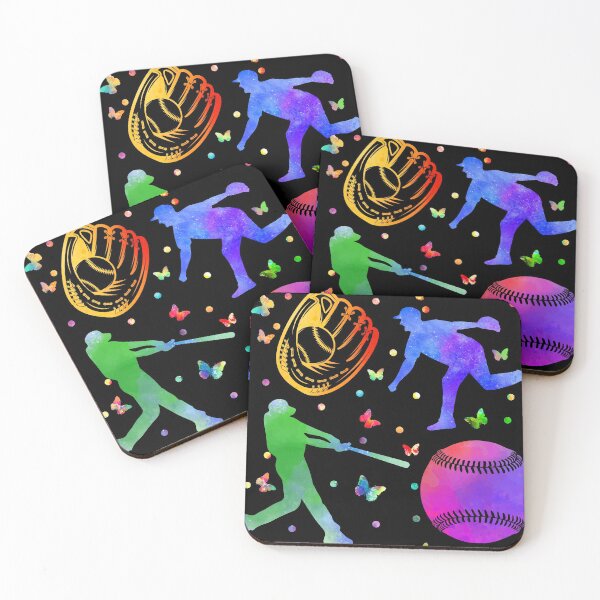 Artikelvorschau, Schmetterling Aquarell Baseball entworfen und verkauft von SweetTea4U.