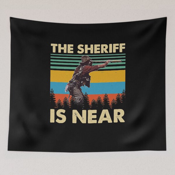 Item preview, Women Men Blazing Tees Saddles Sheriff Is Near Retro Style Retro Vintage designed and sold by LavernBaumbach.
