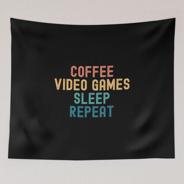 Item preview, Coffee Video Games Sleep Repeat - Funny Video Games & Coffee Gift designed and sold by kindxinn.