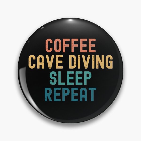 Item preview, Coffee Cave Diving Sleep Repeat - Funny Cave Diving & Coffee Gift designed and sold by kindxinn.