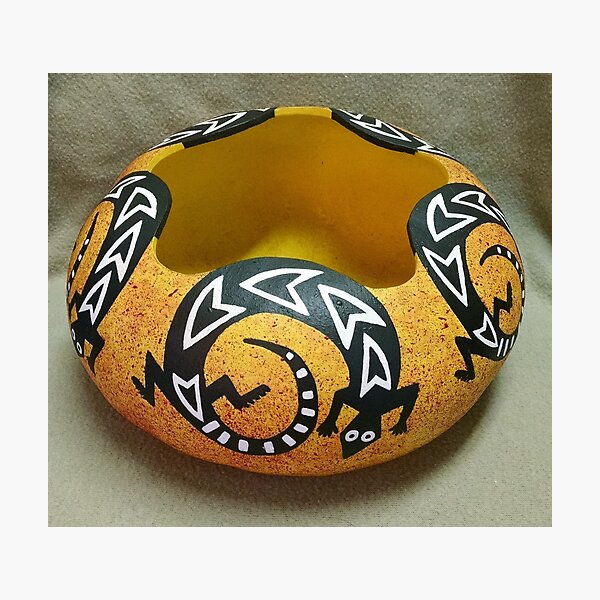 Item preview, Dancing Lizards Gourd designed and sold by DancingStarArt.