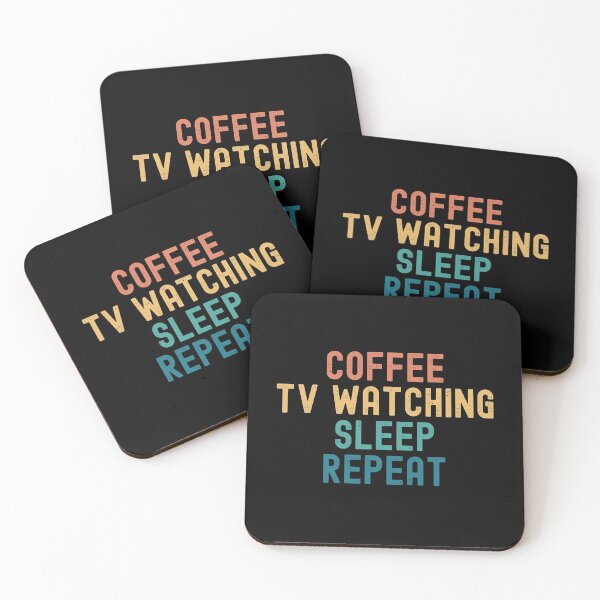 Item preview, Coffee Tv Watching Sleep Repeat - Funny Tv Watching & Coffee Gift designed and sold by kindxinn.