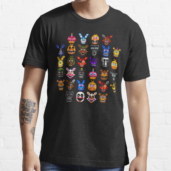 NEW - FNAF Multiple Animatronics - (Dec 2016) - Pixel art Essential T-Shirt
