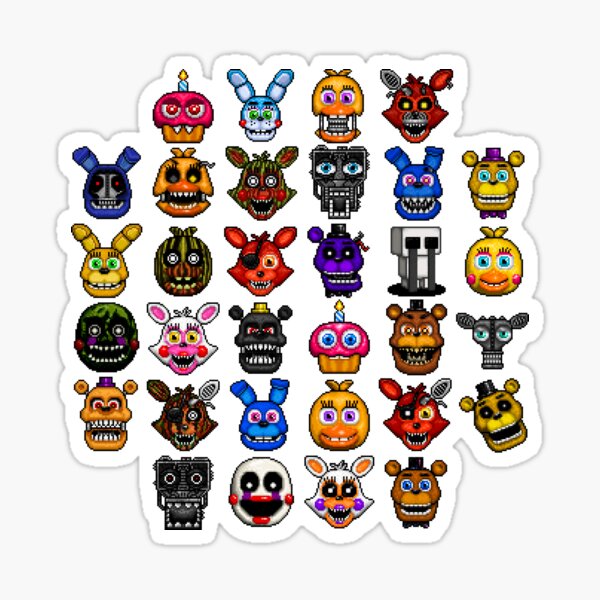 Freddy Fazbears Pizza Stickers Redbubble - how to get adventure fredbear badge and shadows badge in roblox