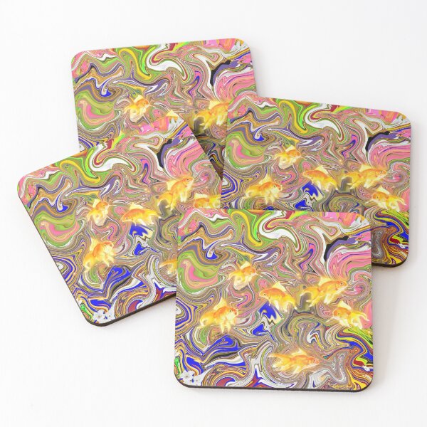 Item preview, Golden fish abstract designed and sold by tintingouw.
