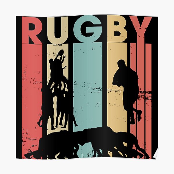 "Vintage 70's Style Rugby " Poster for Sale by Granercpln84 Redbubble
