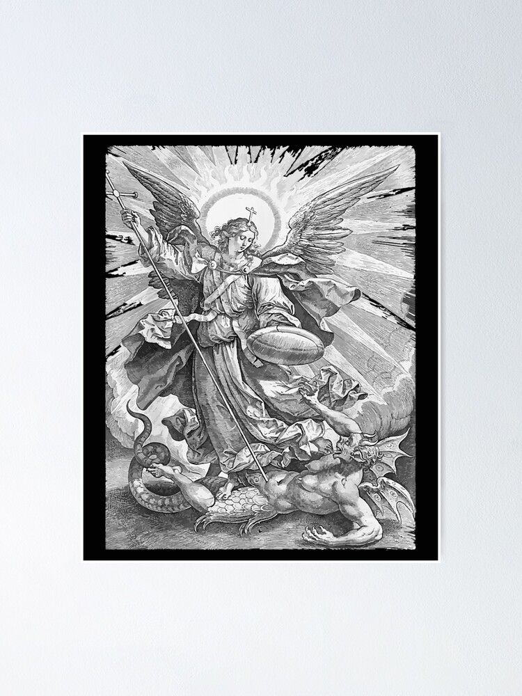 "Saint Michael Patron Saint of Police Officers Catholic" Poster by