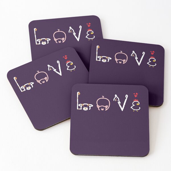 Item preview, LOVE from Cow, Pig, Sheep and Chicken, For who love animal and be Vegetarian designed and sold by koonam.