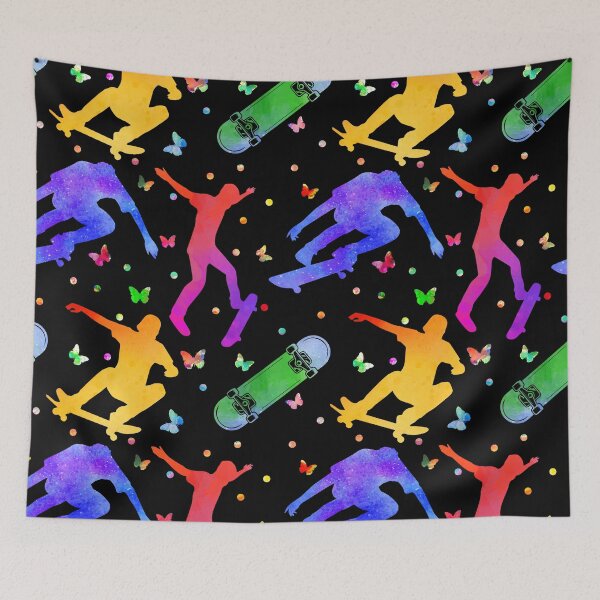 Item preview, Skateboarding Watercolor Pattern designed and sold by LittleShop79.