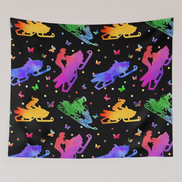 Item preview, Snowmobile Watercolor Pattern designed and sold by LittleShop79.