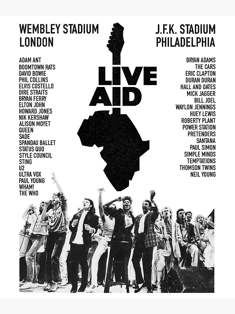 "Live Aid 1985" Poster for Sale by Granercpln84 | Redbubble