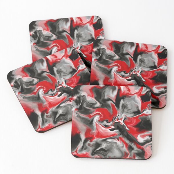 Item preview, Red, Black, and White Marble #1 designed and sold by ToriSolomonArt.