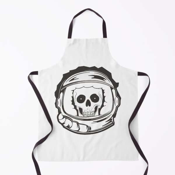 Item preview, Astronaut Skull - Skull in Astronaut Helmet Black and White designed and sold by thecatcouch.