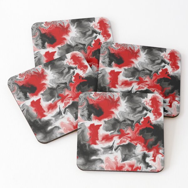 Item preview, Red, Black, and White Marble #2 designed and sold by ToriSolomonArt.