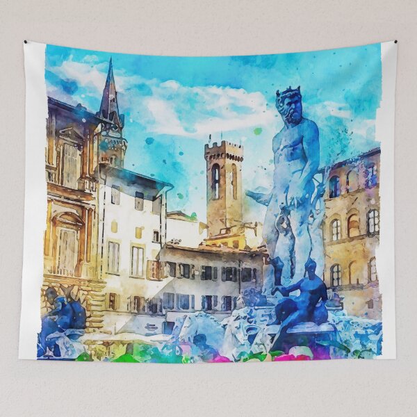 Item preview, Florence, Piazza della Signoria designed and sold by AM FineArtPrints.