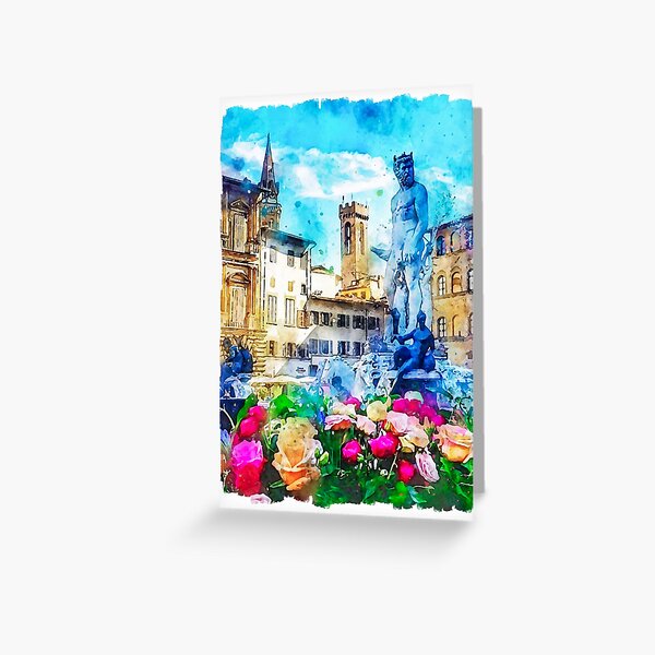 Aperçu de l'œuvre Florence, Place de la Signoria créée et vendue par AM FineArtPrints.